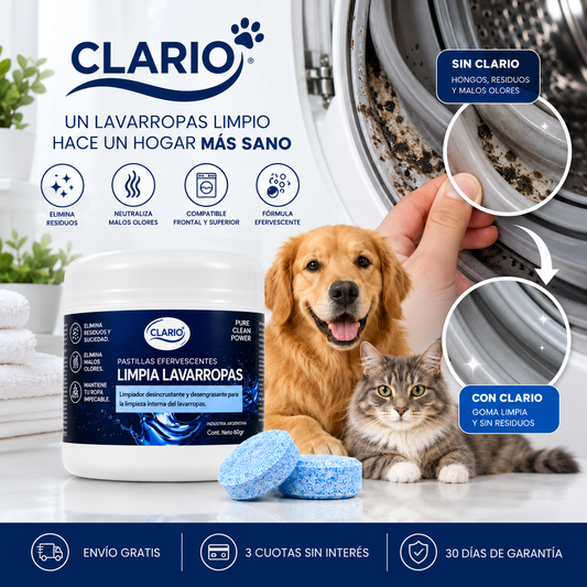 Pastillas CLARIO™ — Limpieza Profunda contra Hongos, Pelos y Humedad