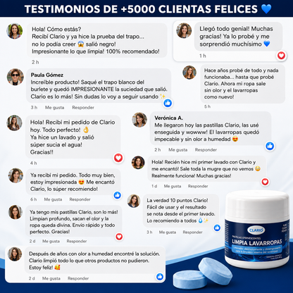 Pastillas CLARIO™ — Limpieza Profunda contra Hongos, Pelos y Humedad