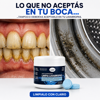 Pastillas Limpia Lavarropas CLARIO 12u Elimina Malos Olores