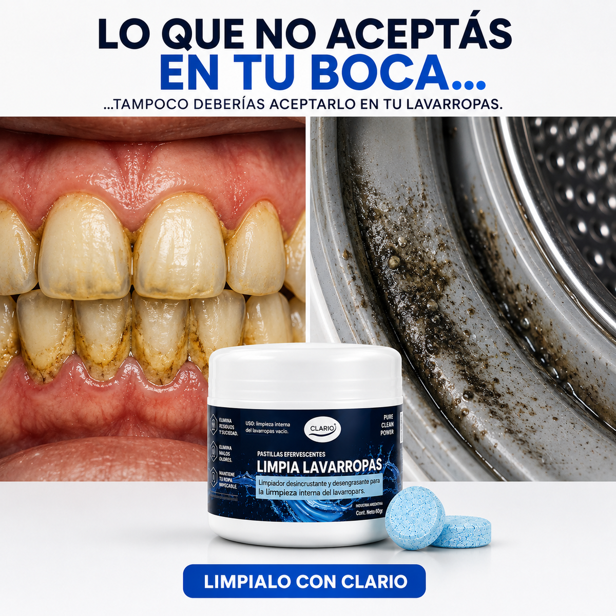 Pastillas CLARIO™ — Limpieza Profunda contra Hongos, Pelos y Humedad