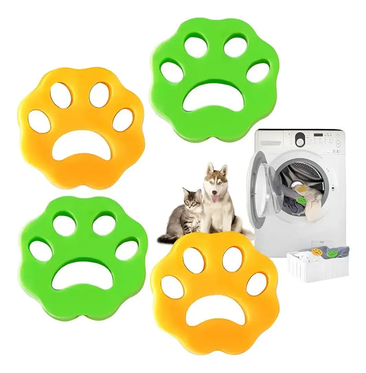 Pack X2 Huellas Quita Pelos Pelusa Lavarropas Mascotas Auto Verde